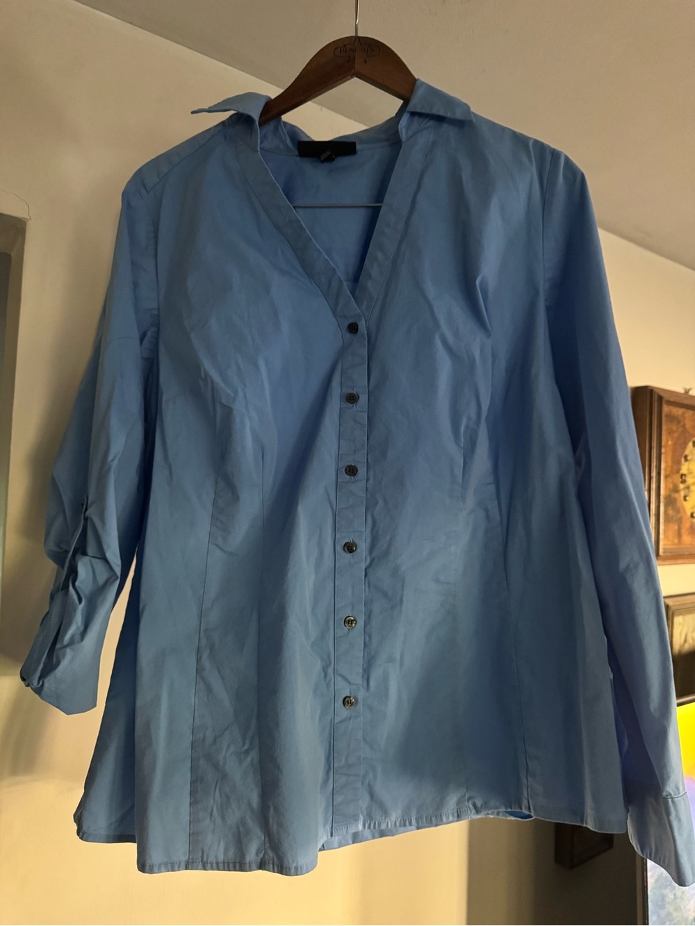 Lane Bryant Light Blue Button-Front Women's Shirt